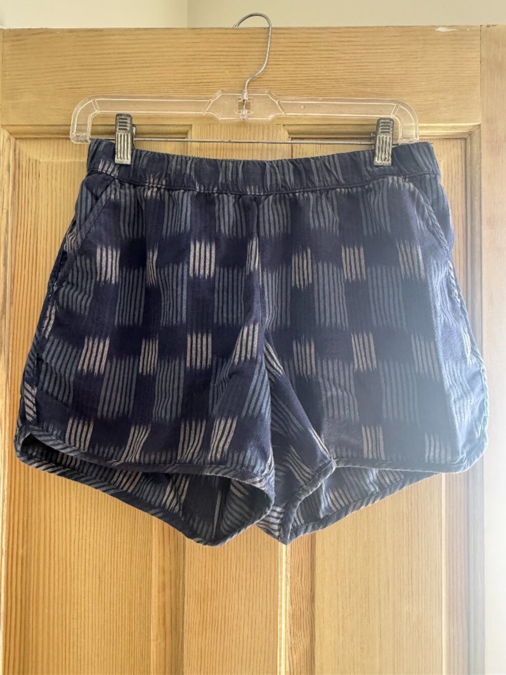 Madewell Printed Pull-On Shorts | Navy | Size S